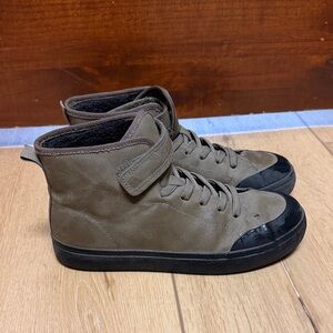 Boys Olive High-Top Sneakers